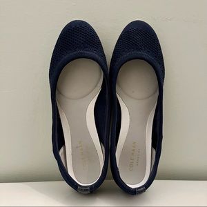 Cole Haan Women’s Size 5 Grand Os Navy Blue Knit Ballet Flats